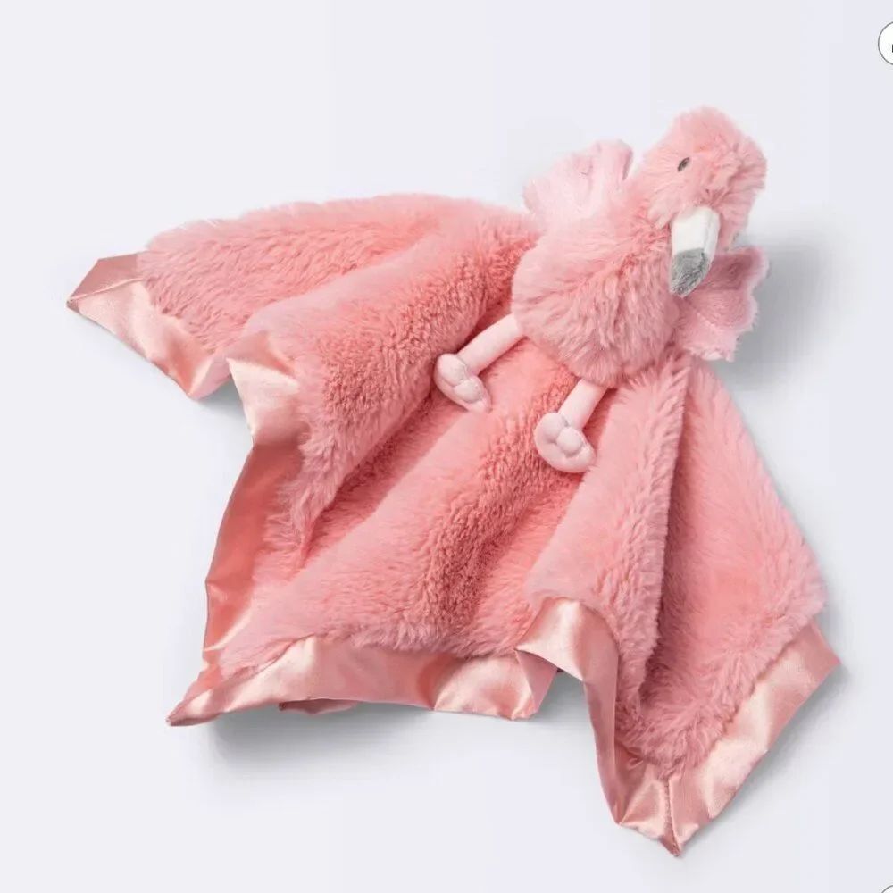Cloud Island Pink Flamingo small security blanket lovey NWT